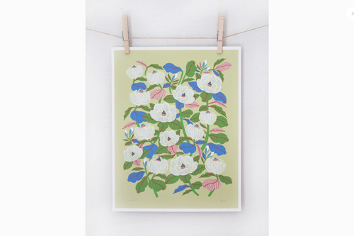 Magnolia Print - Chartreuse