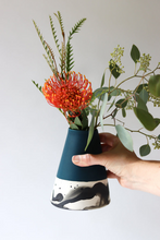 Load image into Gallery viewer, Splatter Bud Vase - Deep Ocean