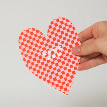 Load image into Gallery viewer, Checker Heart Die-Cut card