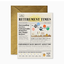 Load image into Gallery viewer, Retirement Times card