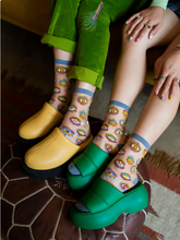 Load image into Gallery viewer, Evil Eye Sheer Crew Sock