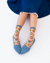 Load image into Gallery viewer, Evil Eye Sheer Crew Sock