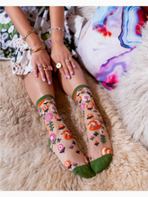 Load image into Gallery viewer, Feeling Foxy Sheer Crew Sock