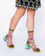 Load image into Gallery viewer, Feeling Foxy Sheer Crew Sock
