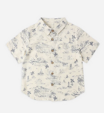 Load image into Gallery viewer, Collared Short Sleeve Shirt Ocean Toile