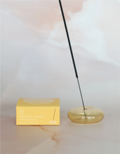 Load image into Gallery viewer, Glass Bubble Incense Holder - Goldenrod Translucent