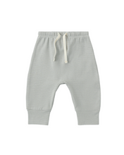 Load image into Gallery viewer, Drawstring Pant - Sage Micro Stripe