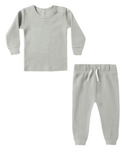 Load image into Gallery viewer, Waffle Top Pant Set - Sage