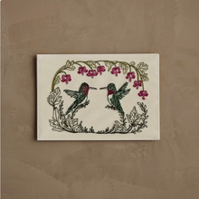 Load image into Gallery viewer, Hummingbird Hearts Embroidered Card
