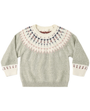 Load image into Gallery viewer, Kids Fair Isle Sweater - Sage