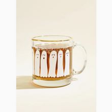Load image into Gallery viewer, Boo Ghost Gold Rimmed Glass Coffee Mug