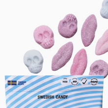 Load image into Gallery viewer, Foamy Lips &amp; Skulls Swedish Candy