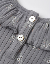 Load image into Gallery viewer, Ruffle Collar Dress - Slate Bloom