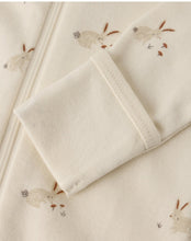 Load image into Gallery viewer, Zip Long Sleeve Footie - Bunnies