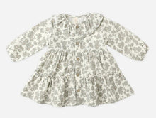 Load image into Gallery viewer, Ruffle Collar Button Dress - Green Floral