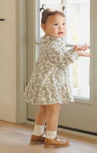 Load image into Gallery viewer, Ruffle Collar Button Dress - Green Floral
