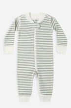 Load image into Gallery viewer, Zip Long Sleeve Sleeper - Fern Stripe