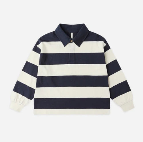 Rugby Polo - Navy Stripe