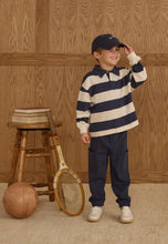 Load image into Gallery viewer, Rugby Polo - Navy Stripe