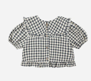 Prairie Blouse - Navy Check