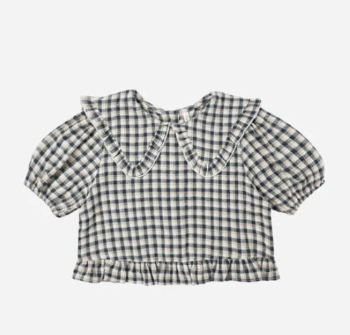 Prairie Blouse - Navy Check