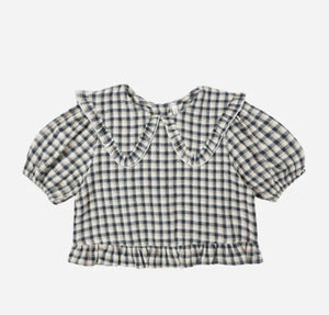Prairie Blouse - Navy Check