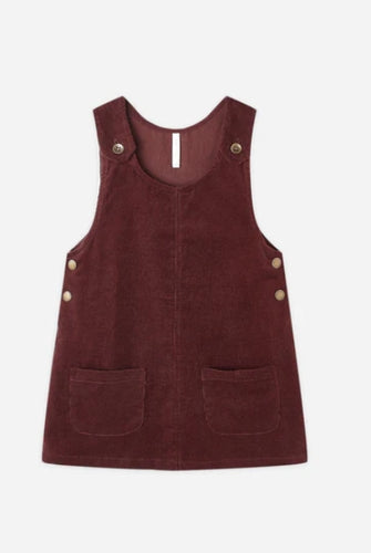 Odette Overall Dress - Burgundy