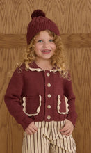 Load image into Gallery viewer, Kids Collared Cardigan - Burgundy
