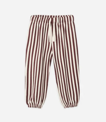 Relaxed Jogger - Burgundy Stripe