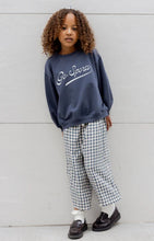 Load image into Gallery viewer, Wide Leg Pant - Navy Check