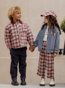 Brooklyn Trouser - Burgundy Plaid