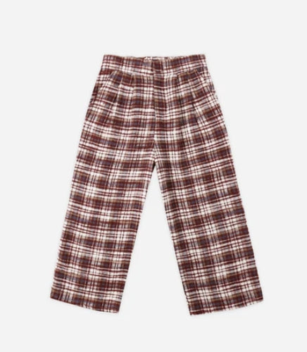 Brooklyn Trouser - Burgundy Plaid
