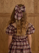 Load image into Gallery viewer, Oversized Bow - Burgundy Plaid