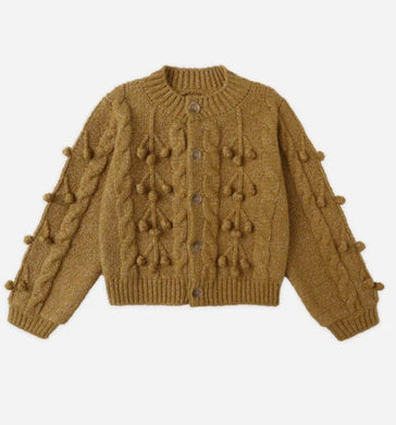 kids Bobble Cardigan - Golden