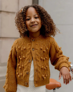 kids Bobble Cardigan - Golden