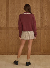 Load image into Gallery viewer, Collared Cardigan - Burgundy