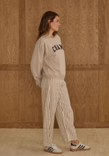 Load image into Gallery viewer, Barrel Pant - Burgundy Pinstripe