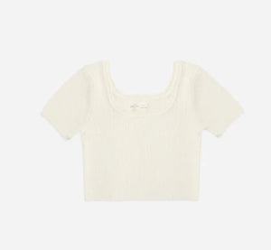 Kids Scallop Tee - Natural