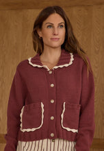 Load image into Gallery viewer, Collared Cardigan - Burgundy