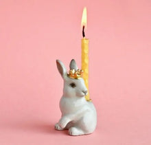 Load image into Gallery viewer, Royal White Rabbit Cake Topper