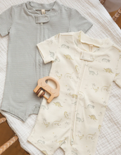 Load image into Gallery viewer, Zip Short Sleeve Sleeper - Dinosaurs
