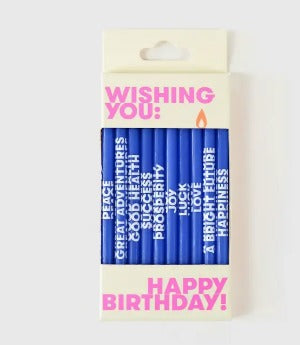 Wishing You Birthday Candles - Blue