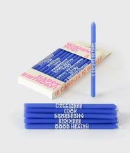 Load image into Gallery viewer, Wishing You Birthday Candles - Blue