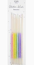Load image into Gallery viewer, Multi Glitter Wish Candles Pastel 6&quot;