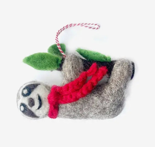 Felt Wool Ornament - Sloth