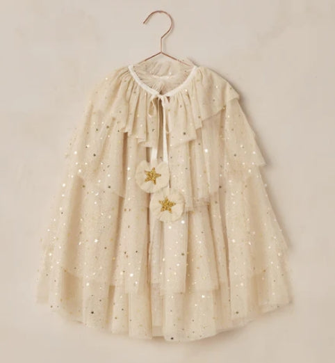 Tulle Cape - Champagne Stars