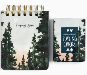 Forest Landscape Playing Cards & Scorebook