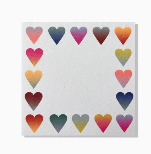 Gradient Hearts Square Mini Notes