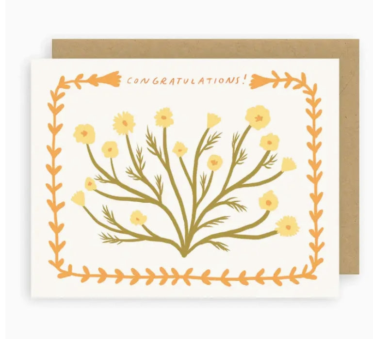 Chamomile Congratulations card