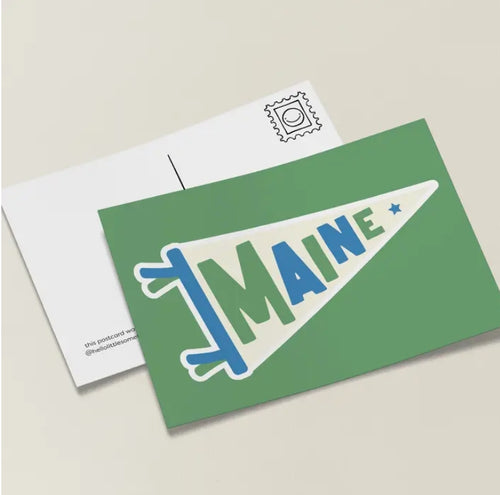 Maine Pennant Postcard